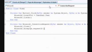 Winsock clientserver tutorial in VBNET [upl. by Beverie]