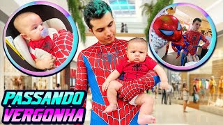 FUI NO SHOPPING VESTIDO DE HOMEM ARANHA COM O RAVI  MALOUCOS [upl. by Leirol713]