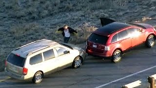 Watch Dramatic highspeed chase in Denver [upl. by Lebezej]