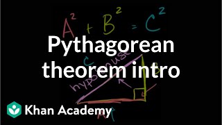 The Pythagorean theorem intro  Right triangles and trigonometry  Geometry  Khan Academy [upl. by Neih]