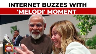 Hello From Melodi Team Italys Giorgia Melonis Video With PM Modi Goes Viral  India Today News [upl. by Yldarb]