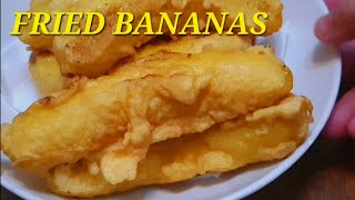 Fried Banana Fritters with crispy edges  Goreng Pisang recipe  DAPUR2020 [upl. by Nivej]