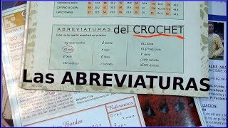 Curso crochet o ganchillo Las ABREVIATURAS tutorial paso a paso Moda a Crochet [upl. by Derfla]