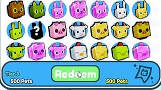 redeeming tier 4 pet collection pet simulator x [upl. by Atikal]