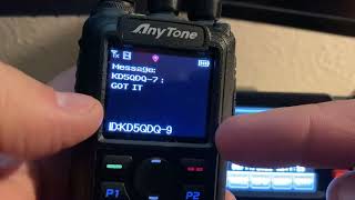 AnyTone ATD878UVII Plus APRS message and reply [upl. by Droffig]