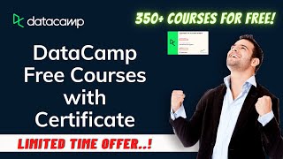 DataCamp Free Courses with Certificate  350 Courses for FREE with DataCamp Free Premium Account [upl. by Nna464]