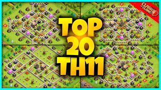 New BEST TH11 BASE WARTROPHY Base Link 2023 Top20 Clash of Clans  Town Hall 11 Farm Base [upl. by Imalda]