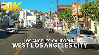 4K Driving West Los Angeles  Beverly Grove West Hollywood Sunset Strip Melrose California [upl. by Seppala]