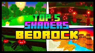 MINECRAFT 121  TOP 5 SHADERS REALISTAS PARA A BEDROCK MCPE  XBOX  PC [upl. by Lyckman604]