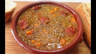 LENTEJAS CON CHORIZO COCINA DE LA ABUELA [upl. by Ahsiekahs]