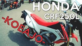 Honda CRF250L Koeajo  Test Ride amp Review in Finnish [upl. by Eelyma871]