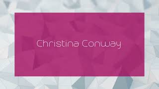 Christina Conway  appearance [upl. by Issi519]