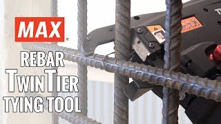 Max USA RB441T Rebar TwinTier Tying Tool [upl. by Frendel235]