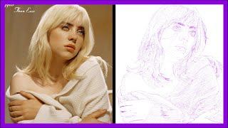 How to Make a Portrait Tattoo Stencil Using Procreate Part 1 of 2 [upl. by Corenda]