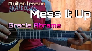 Gracie Abrams  Mess It Up Guitar Tutorial Lesson ChordsHow to play [upl. by Nedyrb]