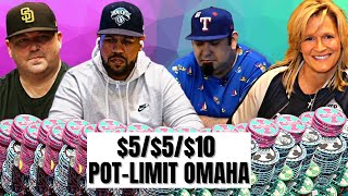 LIVE HIGH STAKES CASH GAME 5510 PotLimit Omaha  TCH LIVE Dallas [upl. by Leif770]