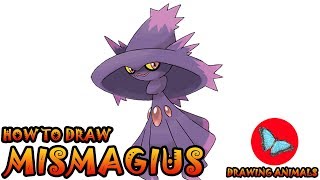 How To Draw Mismagius Pokemon  Coloring and Drawing For Kids [upl. by Byers432]