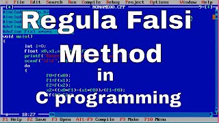 c program for regula falsi method [upl. by Eirojram164]