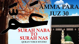 Juz 30  Para 30  Amma Para  Best and Beautiful Quran Recitation Ever  Quran Voice Studio [upl. by Sathrum564]