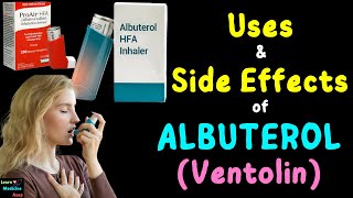 Albuterol  Salbutamol  Ventolin – Side Effects Uses Mechanism of Action Dosage Warnings [upl. by Yolande]