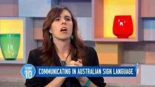 Drisana LevitzkeGray Teaching Auslan  Studio 10 [upl. by Ahsiryt]