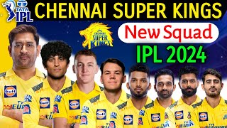 IPL 2024  Chennai Super Kings Squad  Chennai Team Squad IPL 2024  IPL 2024 CSK Squad  CSK 2024 [upl. by Jannelle510]