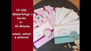 10 tolle Geburtstags Karten infast 20 Minuten  Runde Sache  einfach amp schnell  Stampin´ Up® [upl. by Bradlee512]