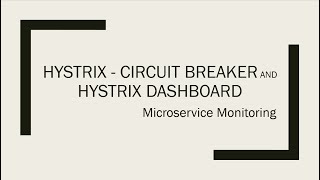 Spring Boot Microservices  What is Hystrix   Hystrix Circuit Break Pattern  Hystrix Dashboard [upl. by Danae]