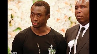 Papiss Cisse attends Cheick Tiote Beijing memorial service [upl. by Oilime]