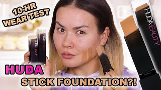 NEW HUDA BEAUTY FAUX FILTER STICK FOUNDATION REVIEW  Maryam Maquillage [upl. by Notsuoh]