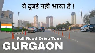 Gurgaon City  Road drive tour to cyber hub  Gurugram city [upl. by Gnes]