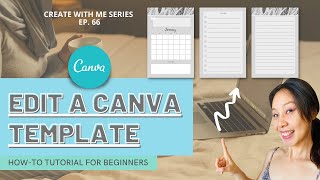 Edit A Free Personal Planner Canva Template  Beginners Guide [upl. by Neersin395]