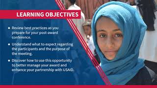 How to Work with USAID Preparing for your USAID Post Award Conference [upl. by Naamana]