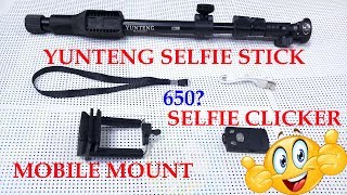 Yunteng YT 1288 Bluetooth Selfie Stick Unboxing amp Review Rs 650 Selfie Stick Selfie Clicker Mob [upl. by Eceer]