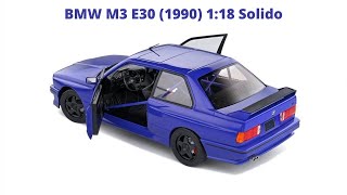 Showcasing Precision BMW M3 E30 1990 118 Solido Diecast Model Car [upl. by Inalem]