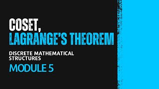 Cosets Lagranges Theorem  MAT203  DMS MODULE 5  KTU  Anna Thomas  SJCET [upl. by Roberta]