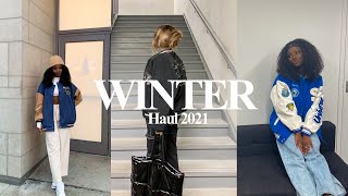 WINTER STREET STYLE TRY ON HAUL 2021  Varsity jackets sweatshirts etc ft Aelfric eden [upl. by Nina1]