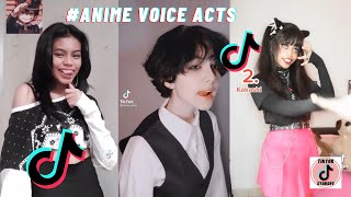 Anime voice acts  Anime Boys on tiktok  Compilation 2021 ikodane baka chottoeroi [upl. by Sybille387]