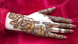 Beautiful Stylish Floral Mehndi Designs  Latest Floral Henna Design For Back Hand  Mehndi designs [upl. by Dragoon993]