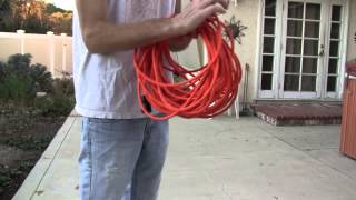 How to properly roll audio cablesextension cordsetc over amp under method no twists or tangles [upl. by Norri]