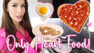 ONLY Eating Heart Shaped Food For 24 Hours [upl. by Sofie194]