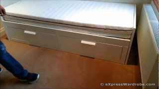 IKEA Brimnes Day  Trundle Bed Design [upl. by Ardnajela]