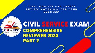 Comprehensive Civil Service Examination Reviewer 2024 Part 2 [upl. by Asilana651]