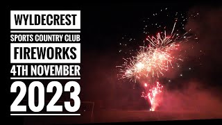 Wyldecrest Sports Country Club Fireworks 4th November 2023 [upl. by Ardnossak]