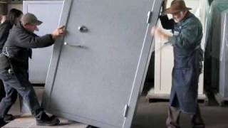 How to move a LARGE or VERY HEAVY safe off a pallet By Sturdy Gun Safes [upl. by Ahsinev562]