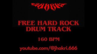 Free Hard Rock Drum Track  160 BPM [upl. by Ayim599]