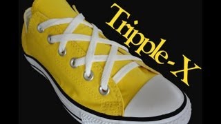 How to Triple X Lace shoes with Lace Anchors [upl. by Eynobe]