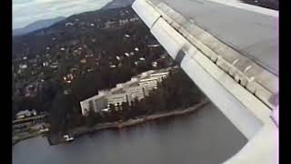 Approaching to Fornebu FBU airport  OSLO  Norway 1990 [upl. by Malia37]