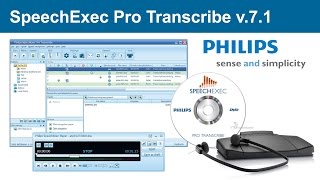 Philips SpeechExec Pro Transcribe v71 with LFH2330 Foot Pedal amp LFH9620 Memo digital recorder [upl. by Alhak]