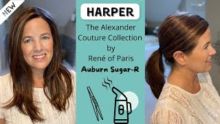 Harper by Rene of Paris in Auburn SugarR Wig Review How to Pluck the Hairline amp Steam Style [upl. by Brnaby]